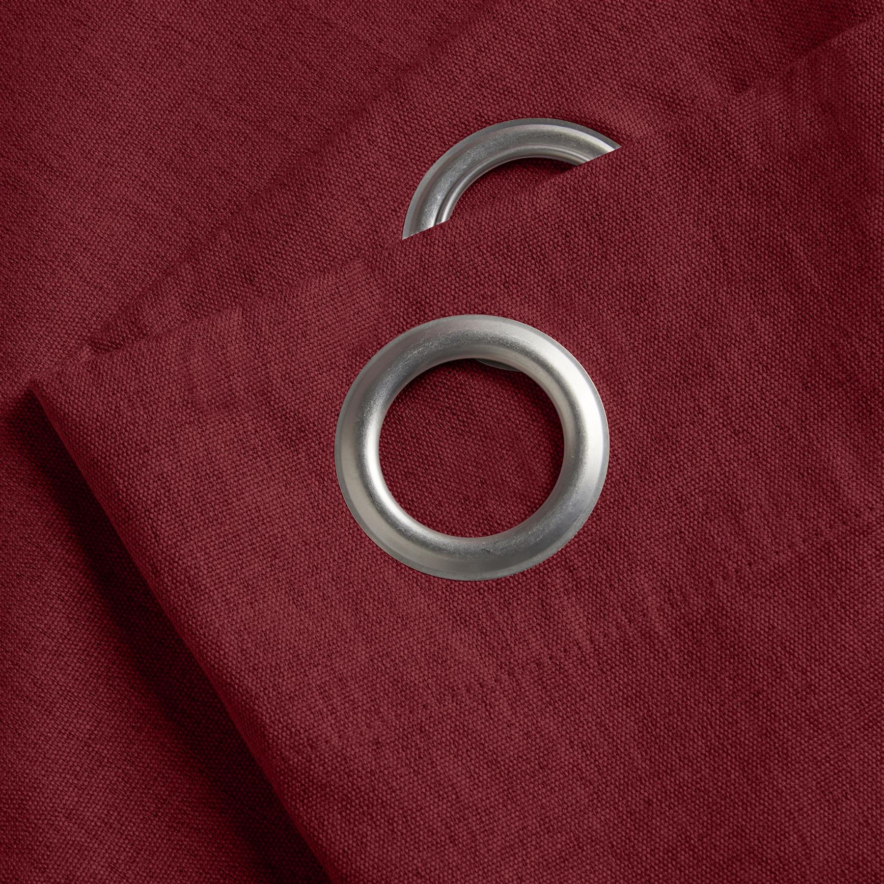 Linen Look Ring Top Blackout Curtains - Image 3