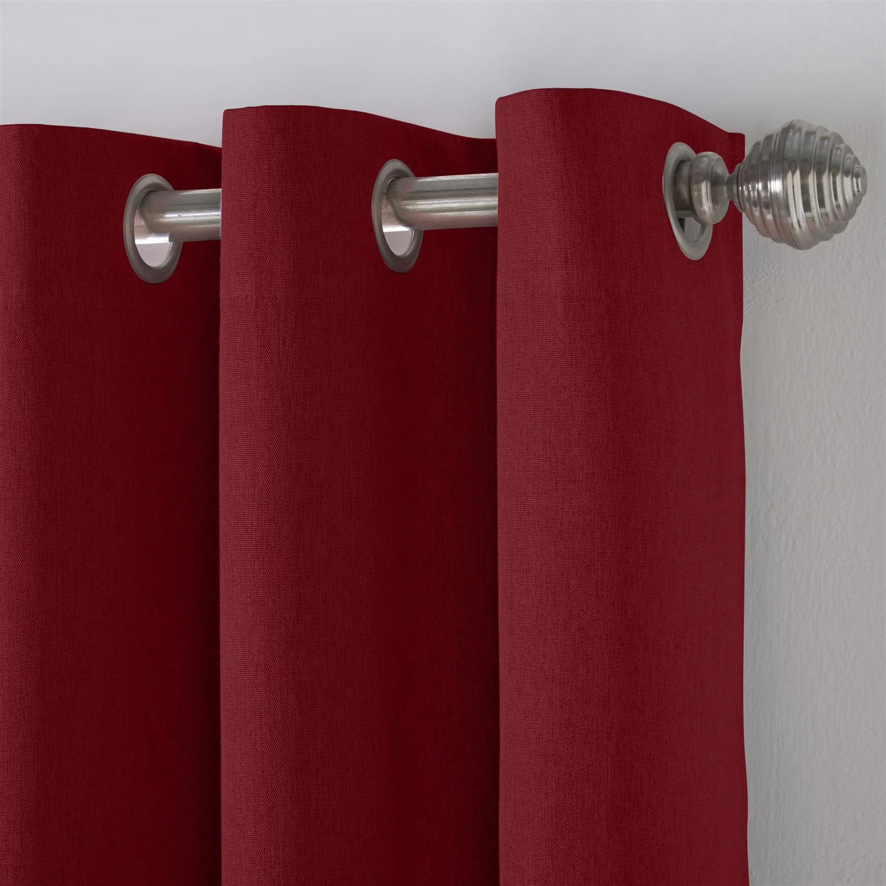 Linen Look Ring Top Blackout Curtains - Image 4