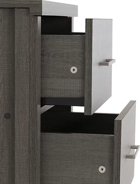 LISBON 5 DRAWER NARROW CHEST - BLACK WOOD GRAIN - BLACK WOOD GRAIN - Image 5