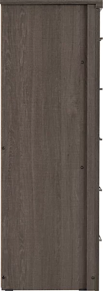 LISBON 5 DRAWER NARROW CHEST - BLACK WOOD GRAIN - BLACK WOOD GRAIN - Image 7