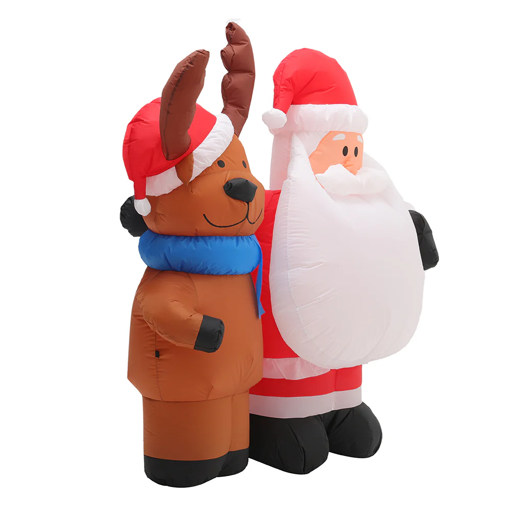 Livingandhome 1.5m Inflatable Father Christmas Air Blown with 4 LED Light UK Plug Outdoor Decor - Image 5