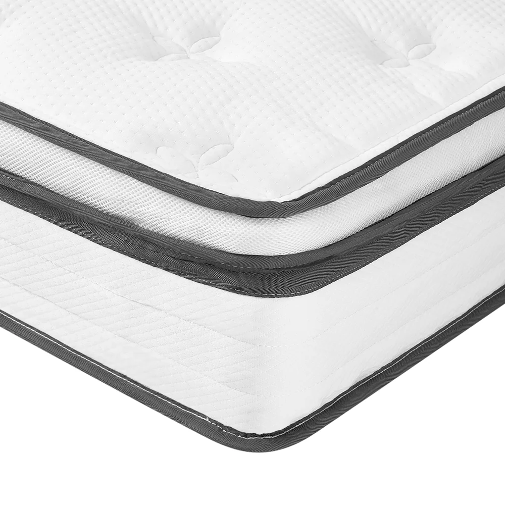 Livingandhome 11Inch Single Mattress Wavy Foam Pocket Spring Hybrid Mattress - Image 4