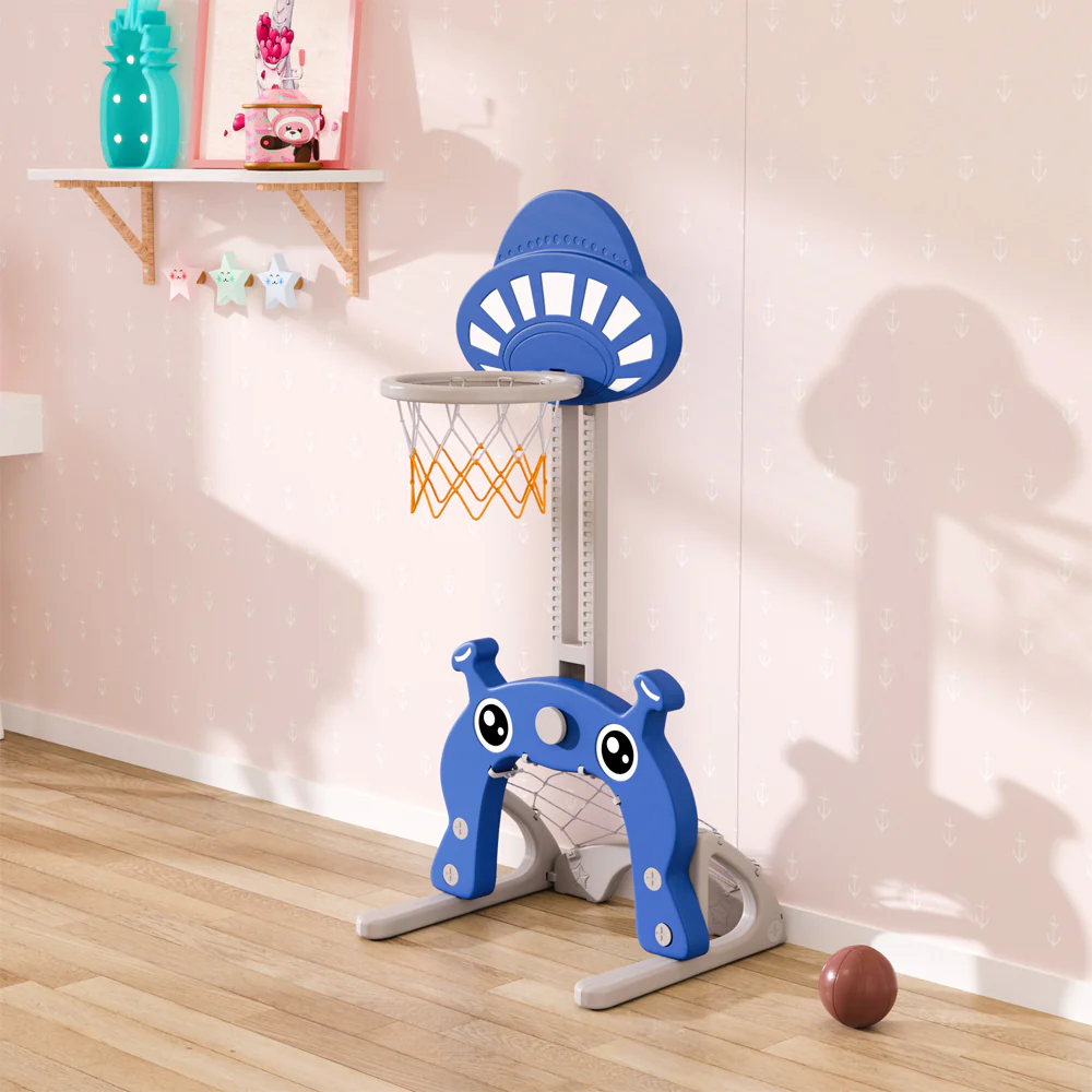 Livingandhome 2-in-1 Toddler Basketball Hoop Football Goal Set - Image 2
