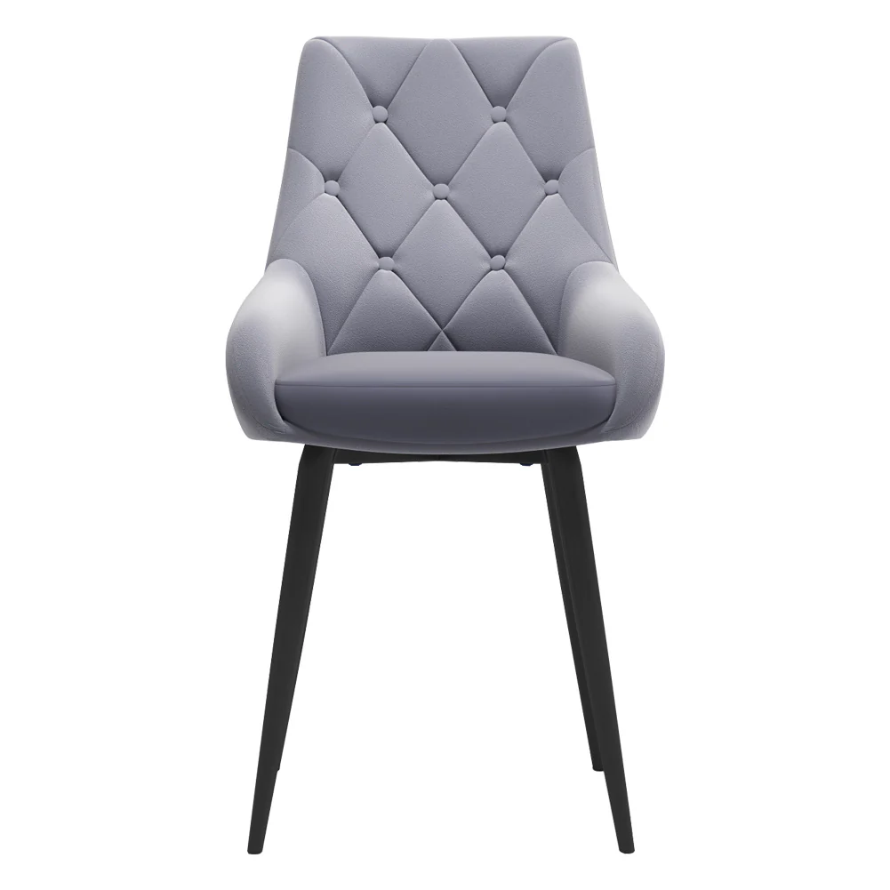 Livingandhome 2 Pack Upholstered Velvet Dining Chairs - Image 3