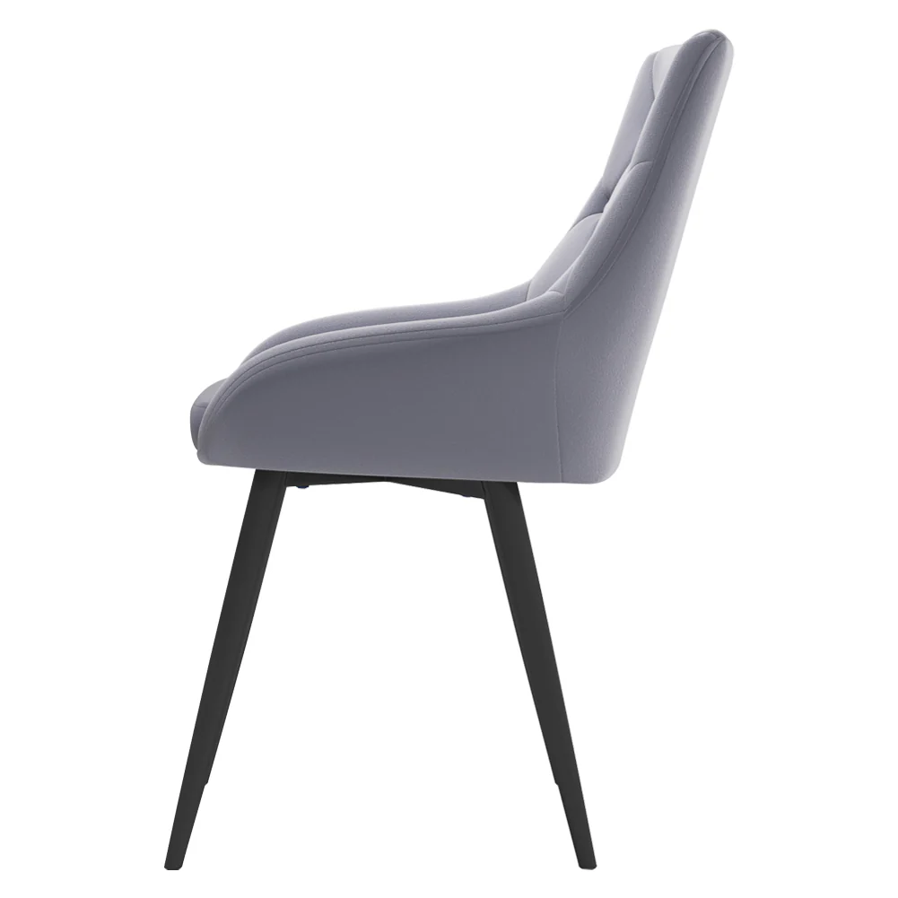 Livingandhome 2 Pack Upholstered Velvet Dining Chairs - Image 4