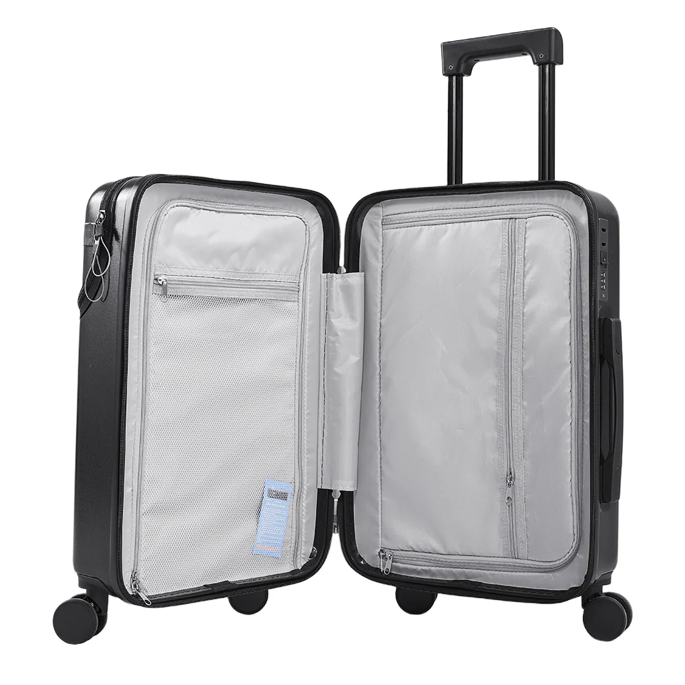 Livingandhome 20 Inch Front Opening Suitcase with TSA Lock and USB Charging Port - Image 2