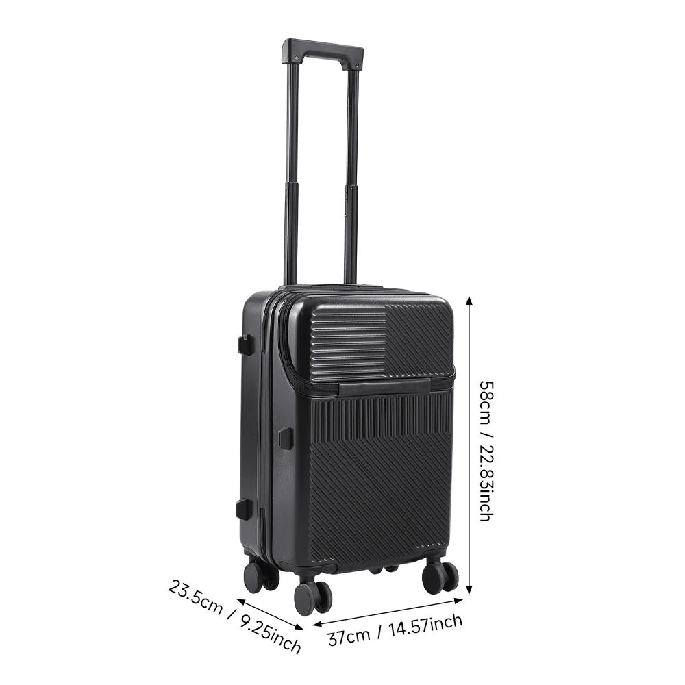 Livingandhome 20 Inch Front Opening Suitcase with TSA Lock and USB Charging Port - Image 8