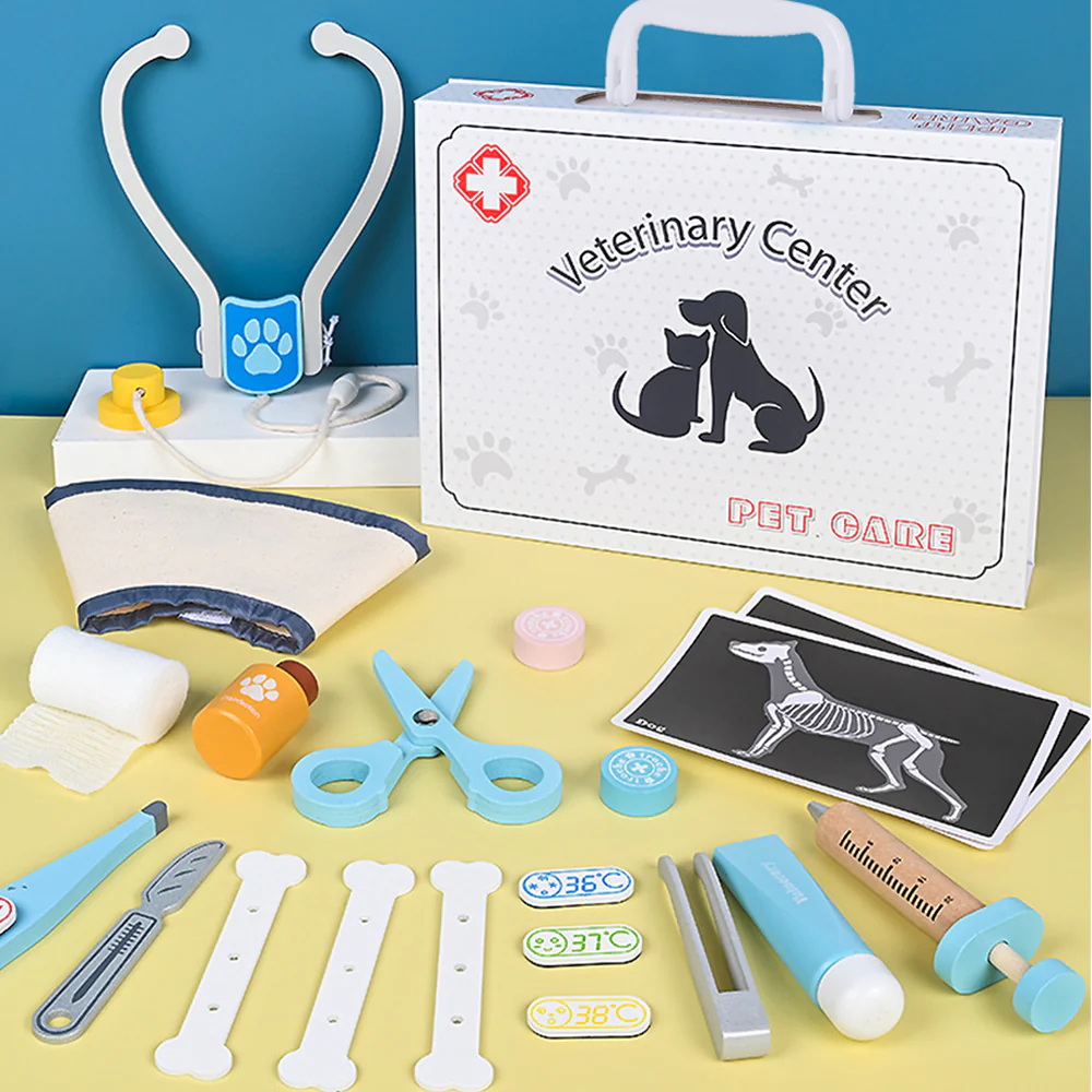 Livingandhome 23Pcs Veterinarian Kids Toy Set for Pretend Play - Image 7