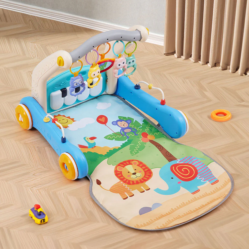 Livingandhome 2in1 Baby Play Mat and Walker with Musical Keyboard - Image 2