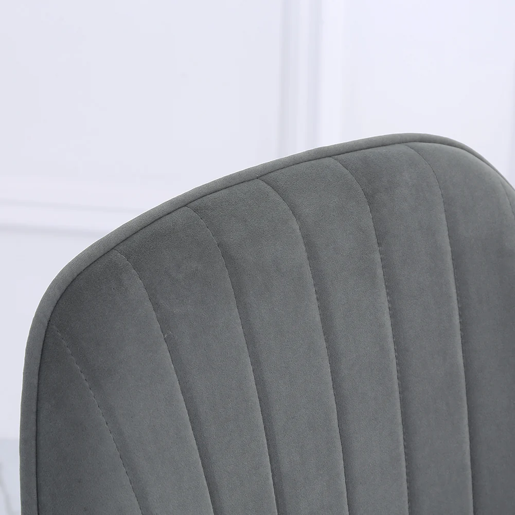 Livingandhome 2Pcs Modern Velvet Upholstered Dining Chairs with Polished Gold Legs - Image 4