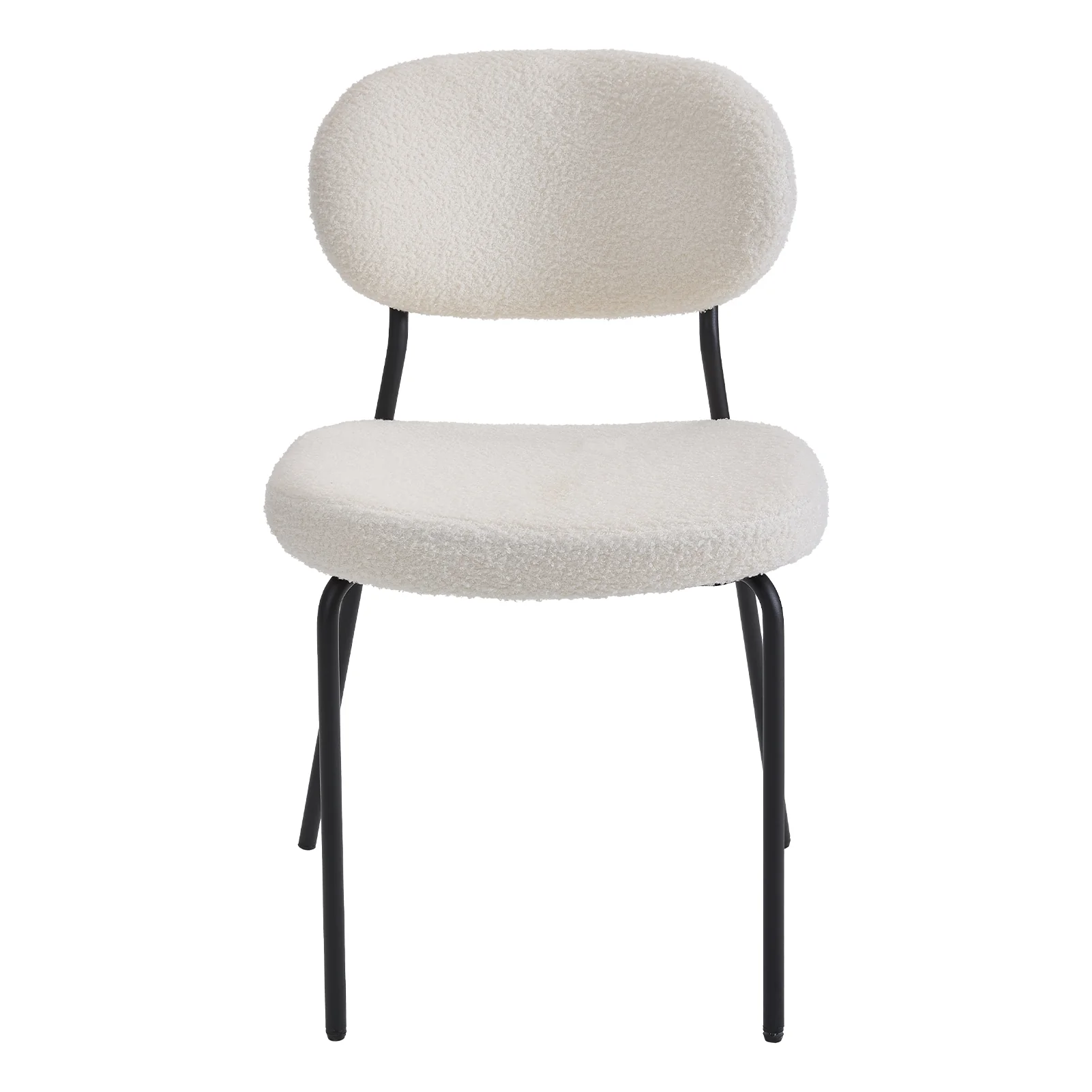 Livingandhome 2Pcs Upholstered Dining Chair with Metal Frame - Image 3
