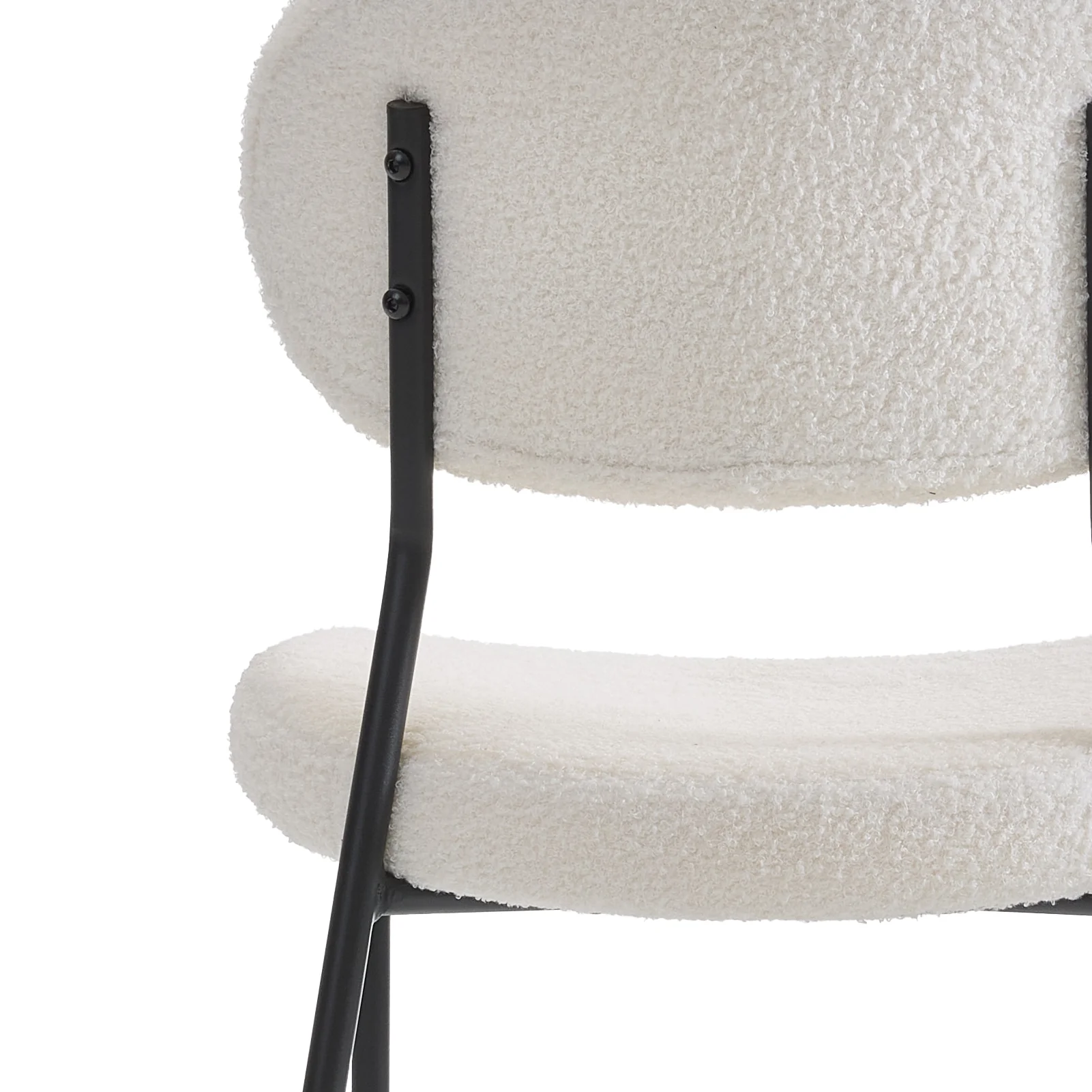 Livingandhome 2Pcs Upholstered Dining Chair with Metal Frame - Image 7