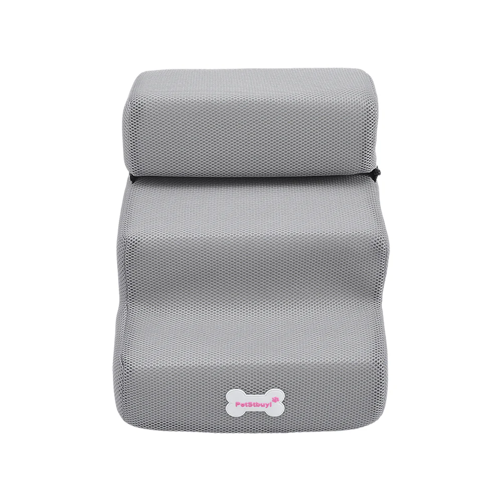 Livingandhome 3-step Upholstered Pet Stairs - Image 3