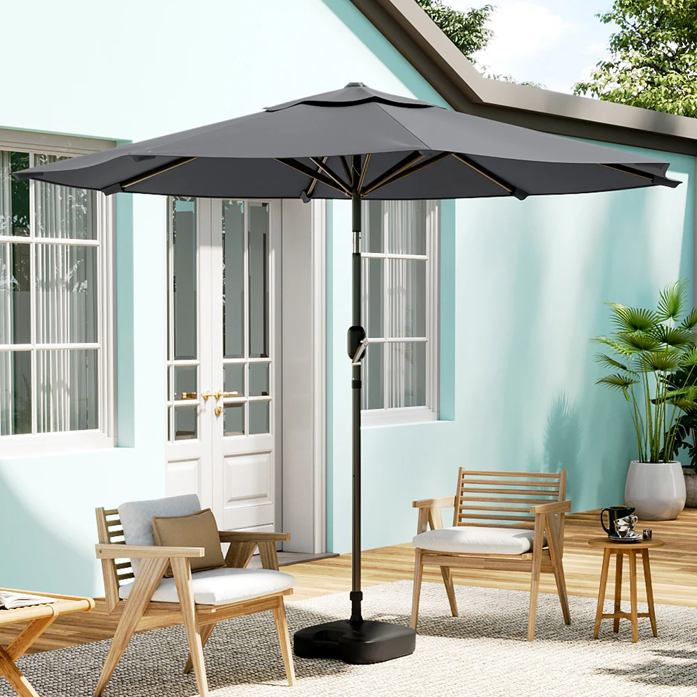 Livingandhome 3M Large Rotating Patio Parasol for Outdoor Sunshade and Rain - Image 10