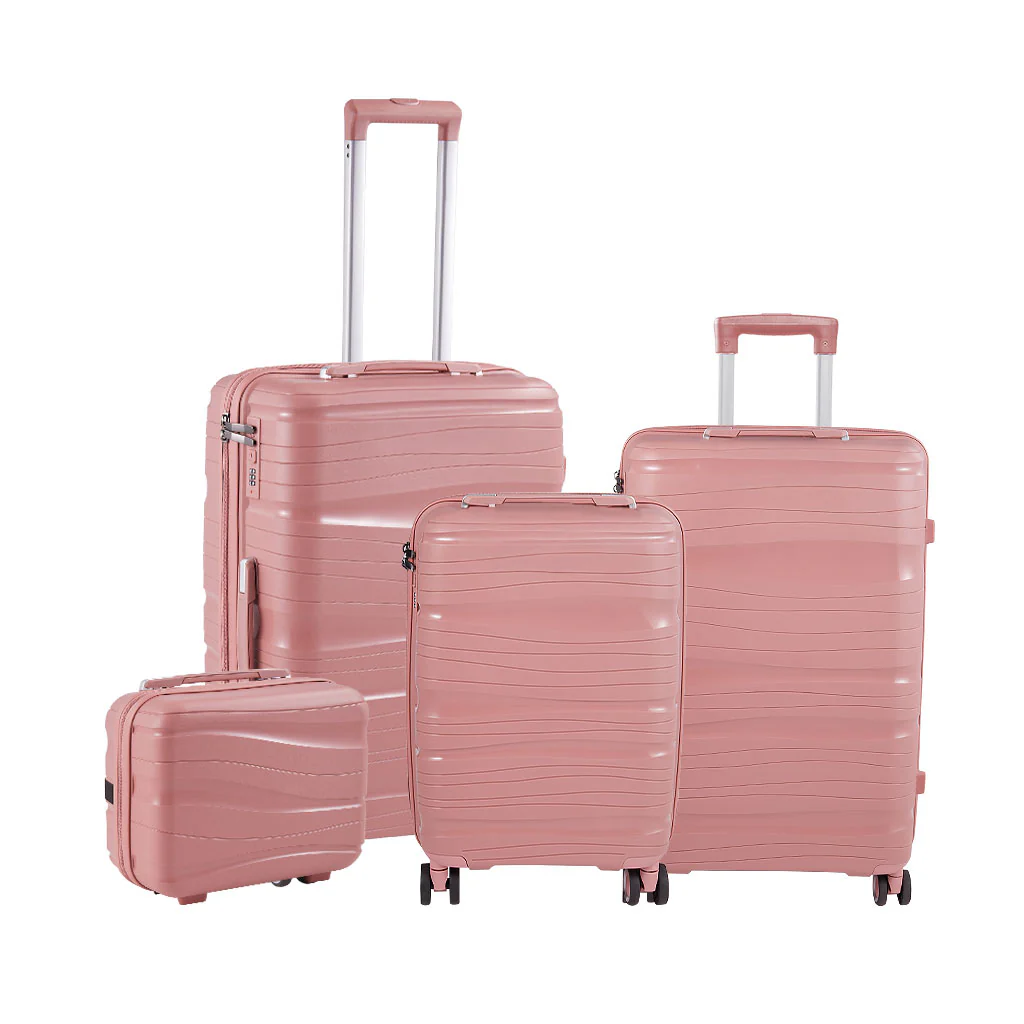 Livingandhome 4PCS Lockable Travel Suitcase Set
