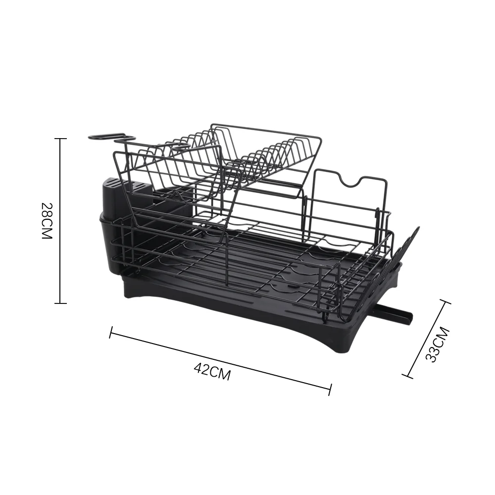 Livingandhome 4PCS Magnetic Fridge Storage Shelf with Hooks - Image 2