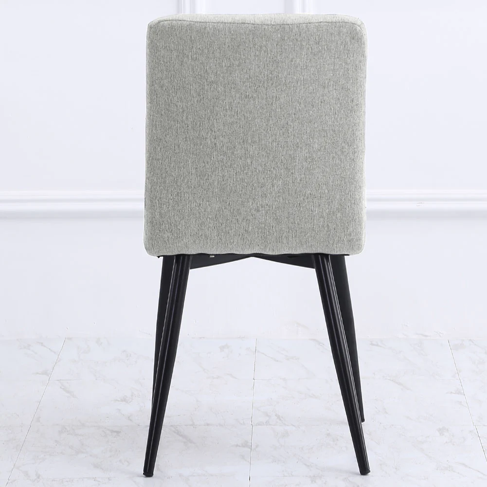 Livingandhome 4Pcs Tufted Modern Armless Dining Chairs With Metal Legs - Image 6