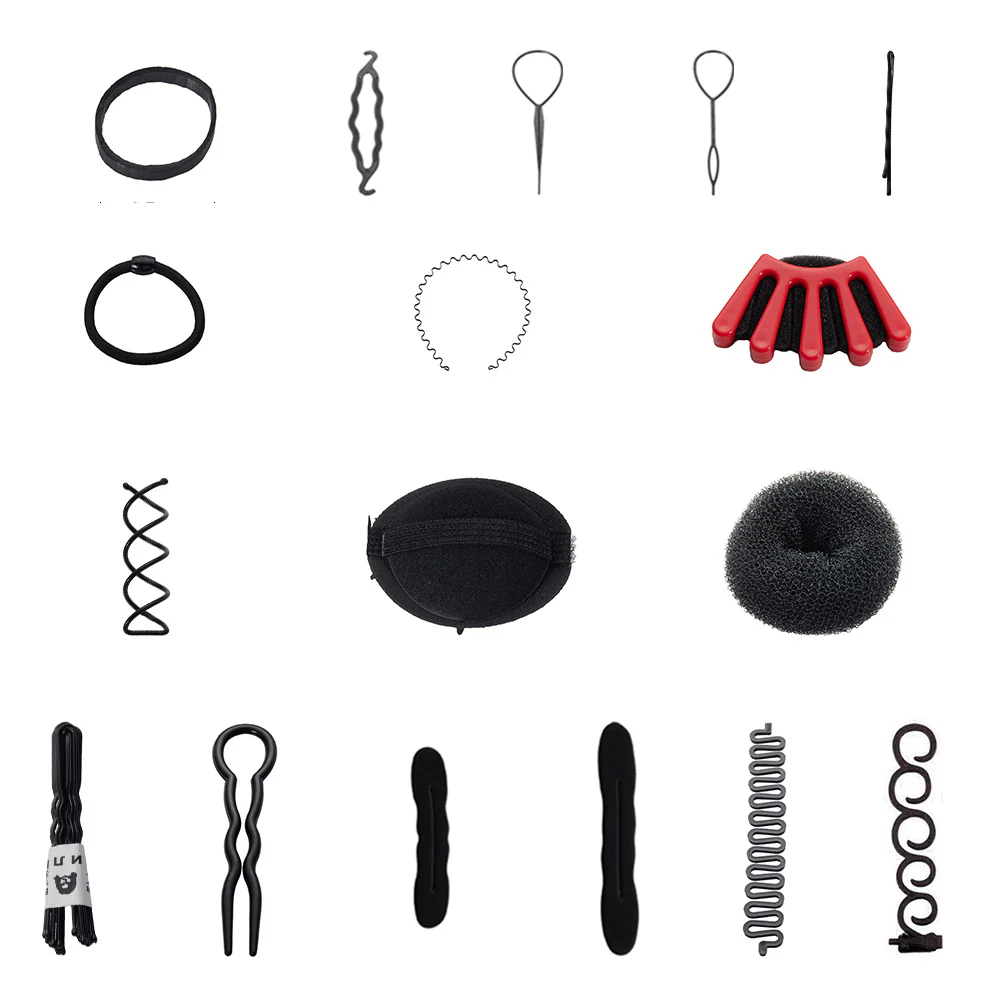 Livingandhome 53-Piece Donut Hair Bun Maker Set Hair Accessories - Image 9