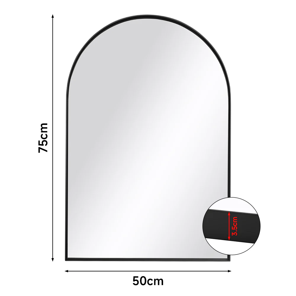 Livingandhome Arch-Shape Metal Framed Wall Mirror Decorative - Image 10