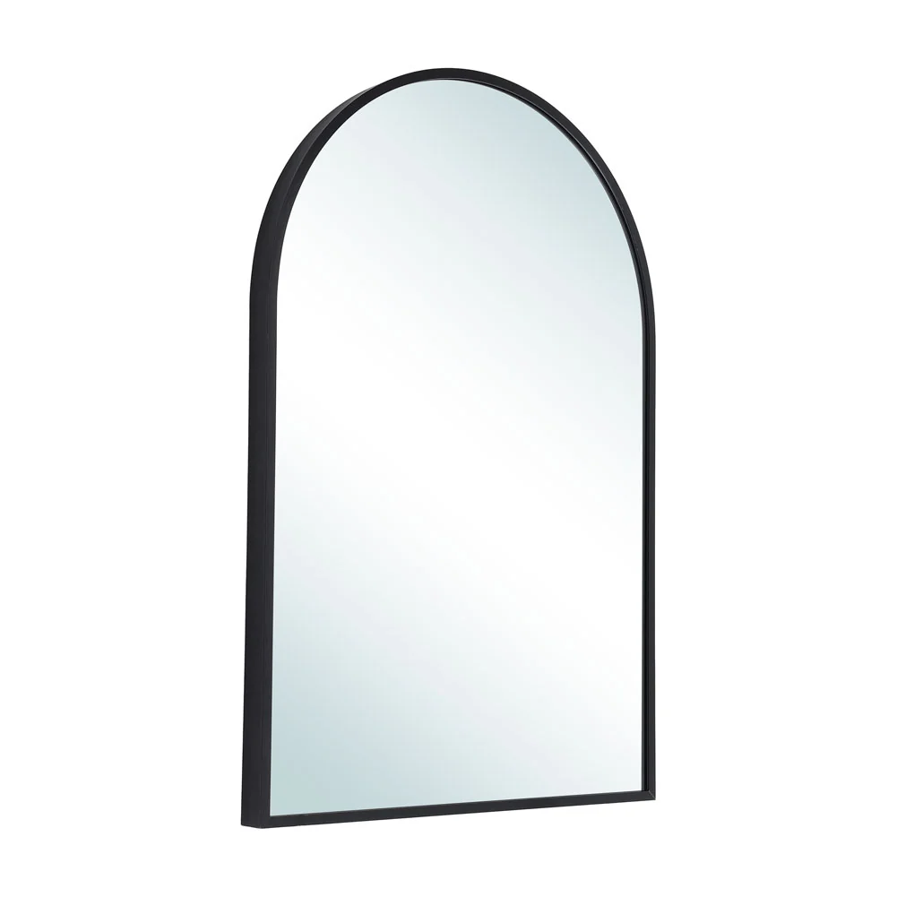 Livingandhome Arched Wall Mirror in Black Aluminum Alloy Frame - Image 7