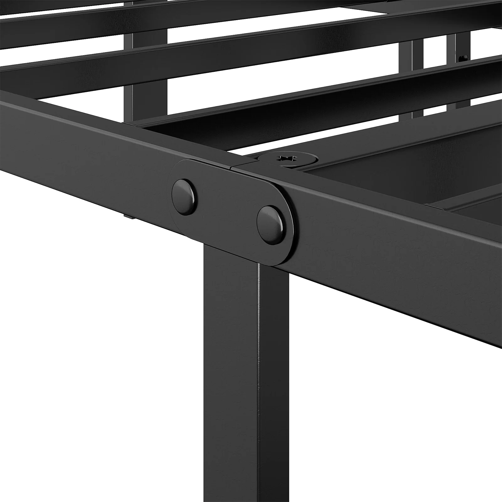 Livingandhome Black Iron Bed Frame without Mattress - Image 8