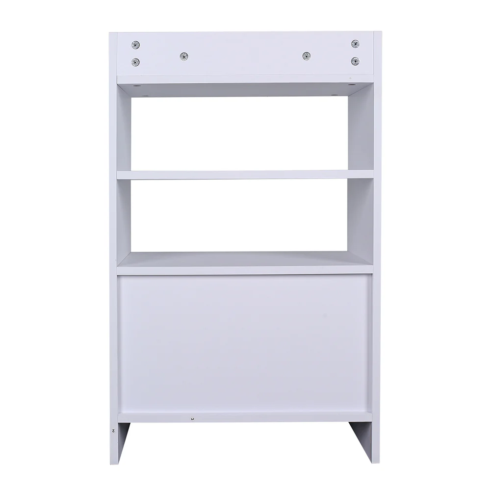 Livingandhome Contemporary Wooden Sideboard Cabinet with Open Storage - Image 5