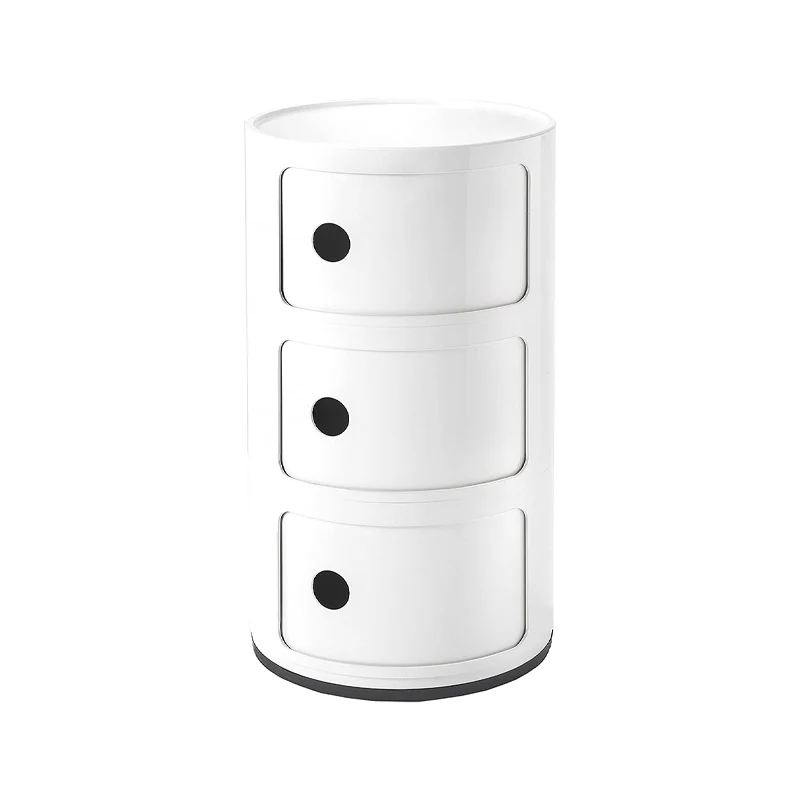 Livingandhome Cylindrical Plastic Storage Drawer Unit - Image 4