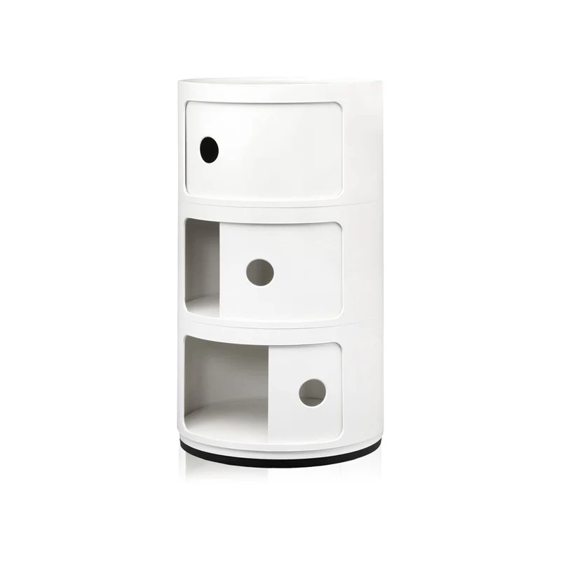 Livingandhome Cylindrical Plastic Storage Drawer Unit - Image 6
