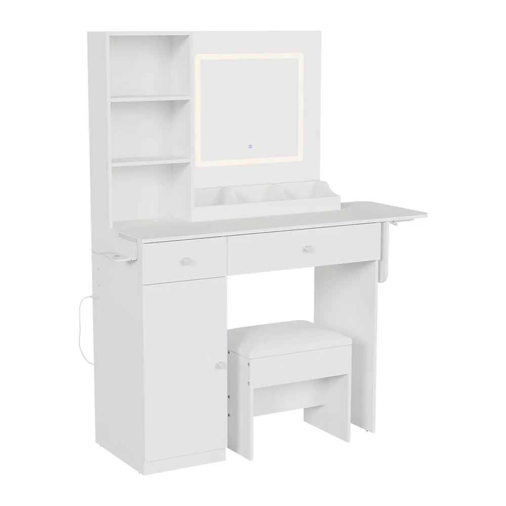 Livingandhome Dressing Table with LED Illuminated Mirror - Image 3