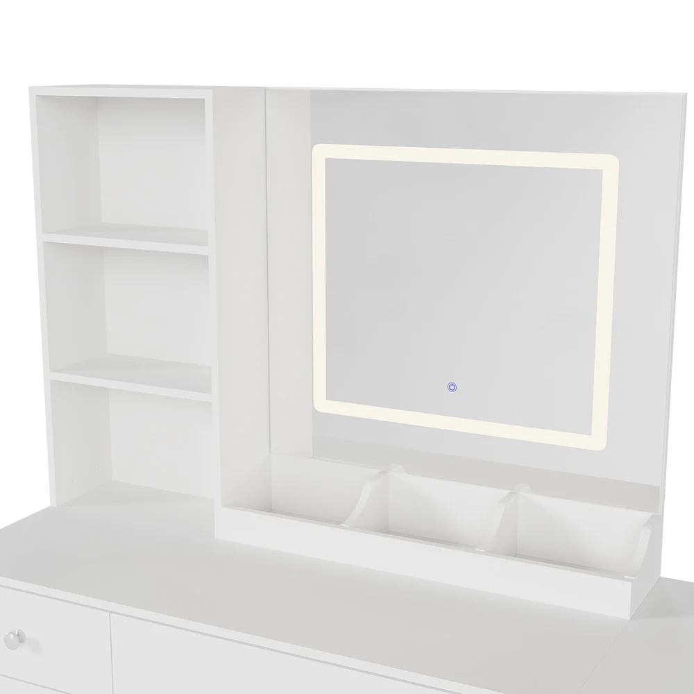 Livingandhome Dressing Table with LED Illuminated Mirror - Image 5