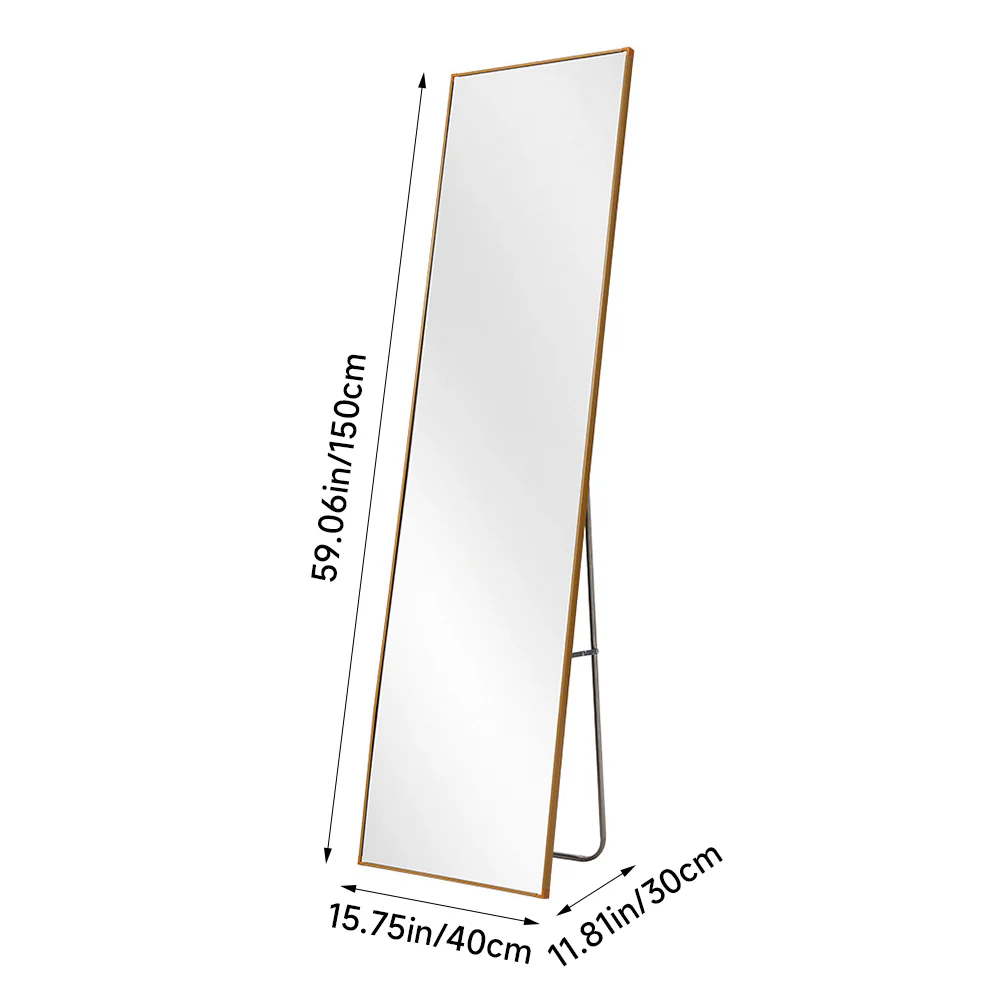 Livingandhome Elegant Minimalist Slim Frame Floor Mirror - Image 3