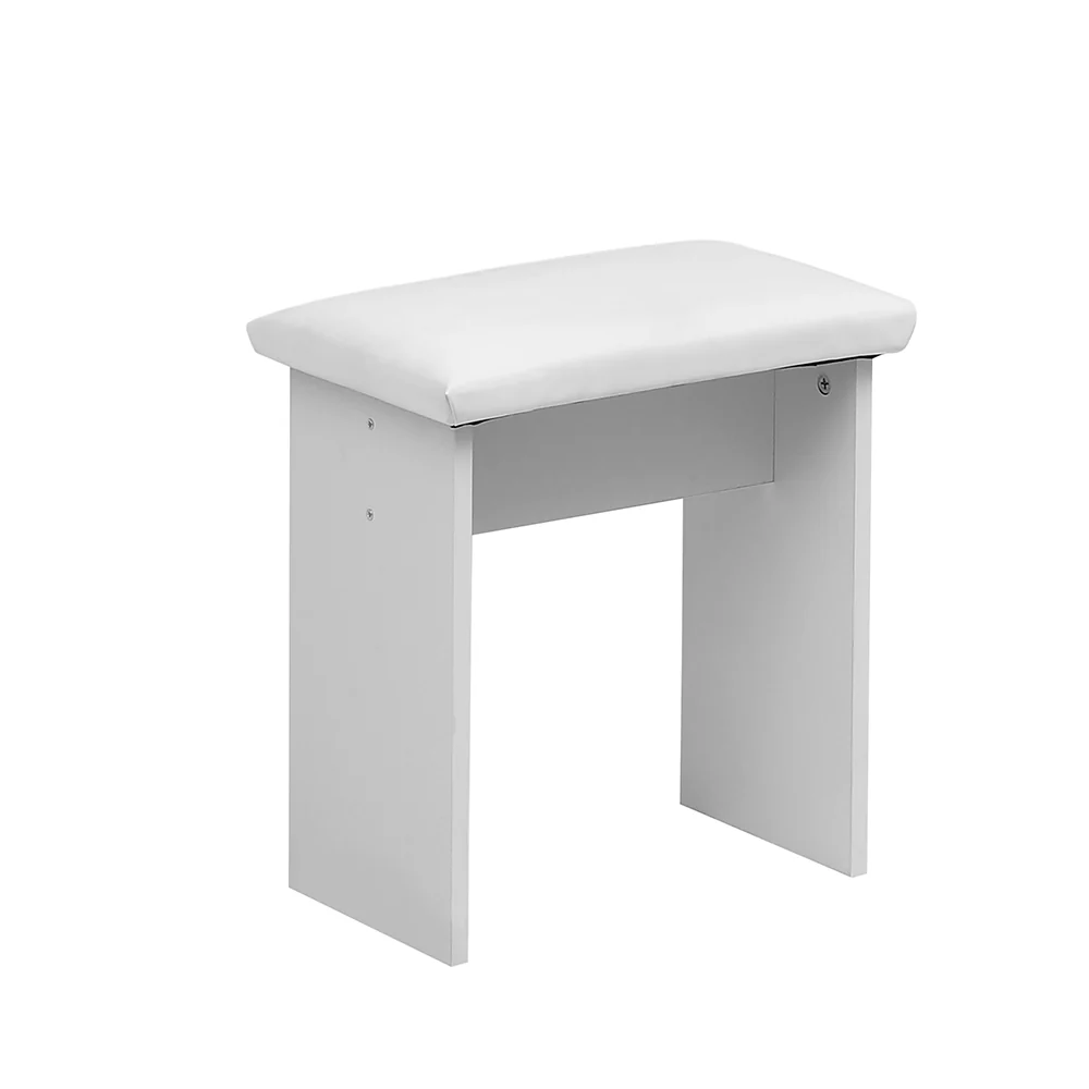 Livingandhome Elegant White Vanity Table With Stool - Image 6