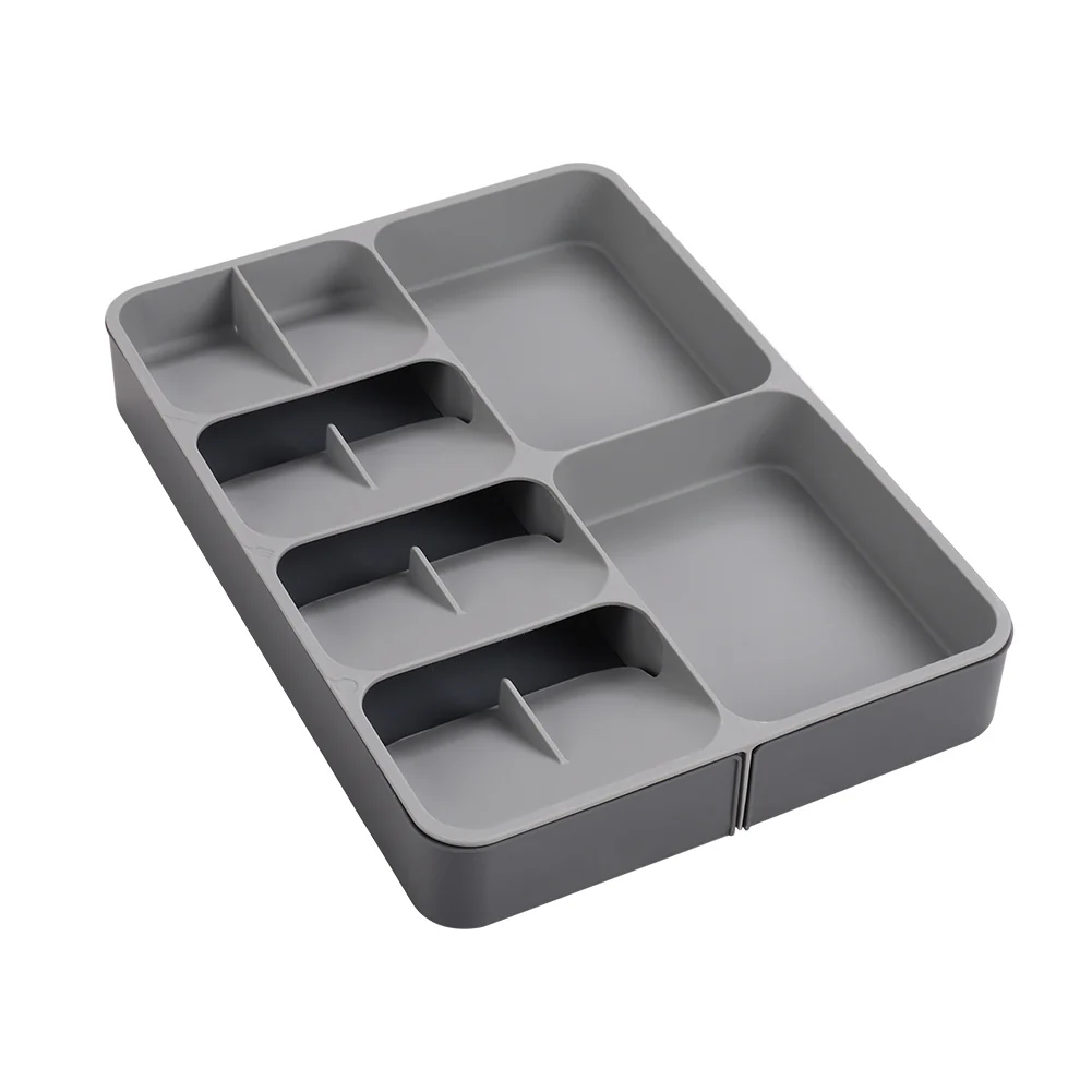 Livingandhome Expandable 12-Compartment Cutlery Tray Drawer Organiser - Image 2