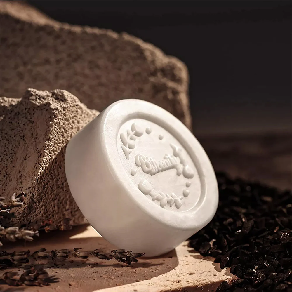 Livingandhome Facial Cleansing Soap Bars 2 Pcs Moisturizing Charcoal Soap - Image 4