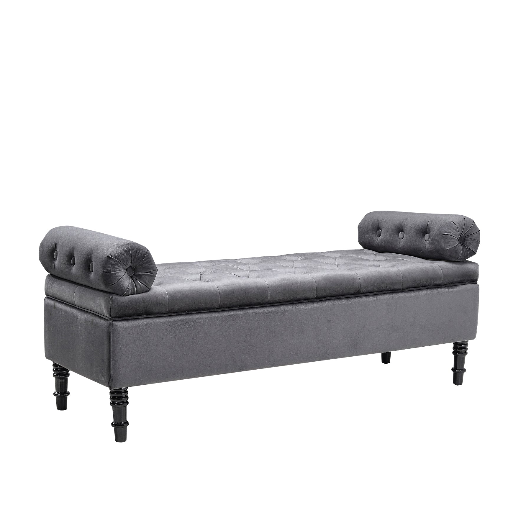 Livingandhome Flip Top Storage Bench With Side Arms