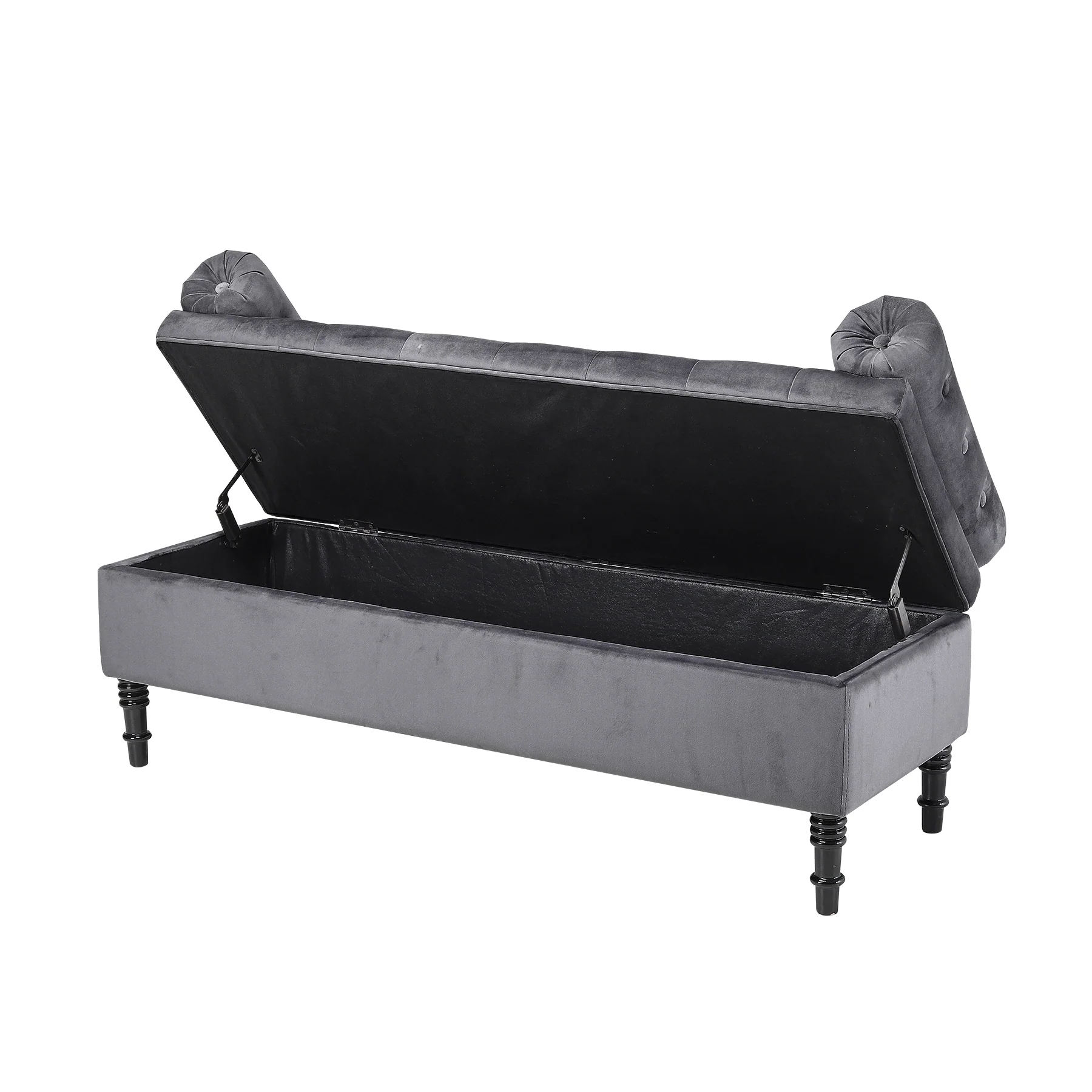 Livingandhome Flip Top Storage Bench With Side Arms - Image 3