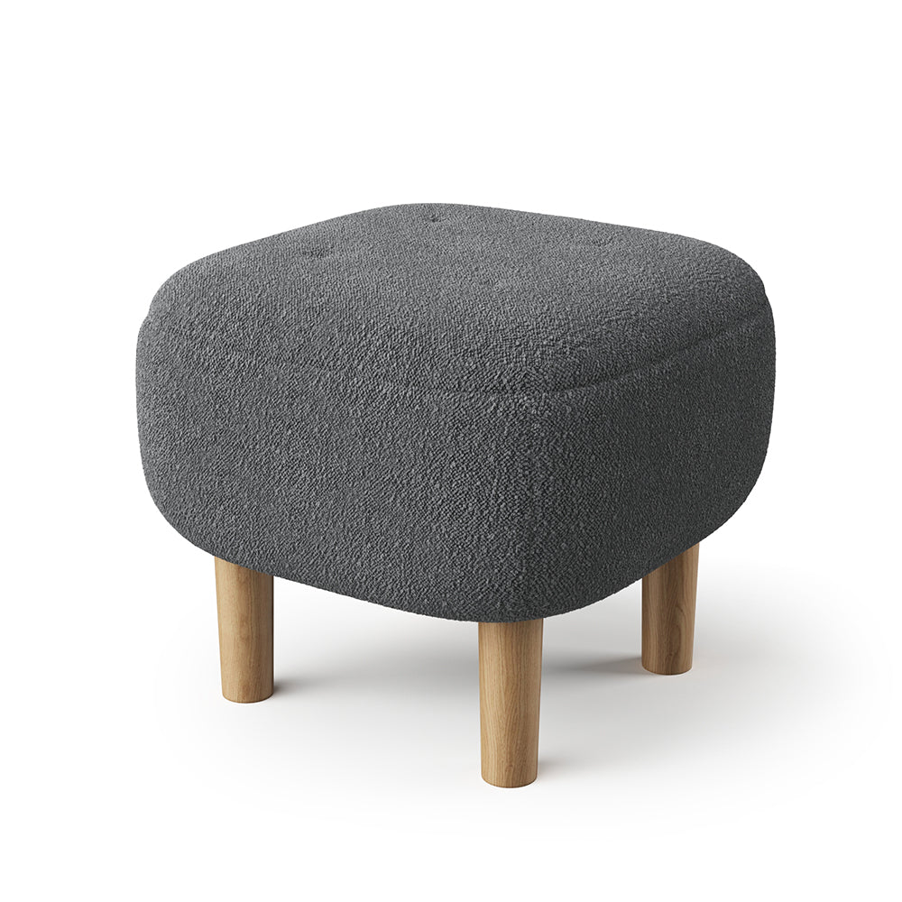 Livingandhome Footstool Pouffe Stool with Wooden Legs - Image 6