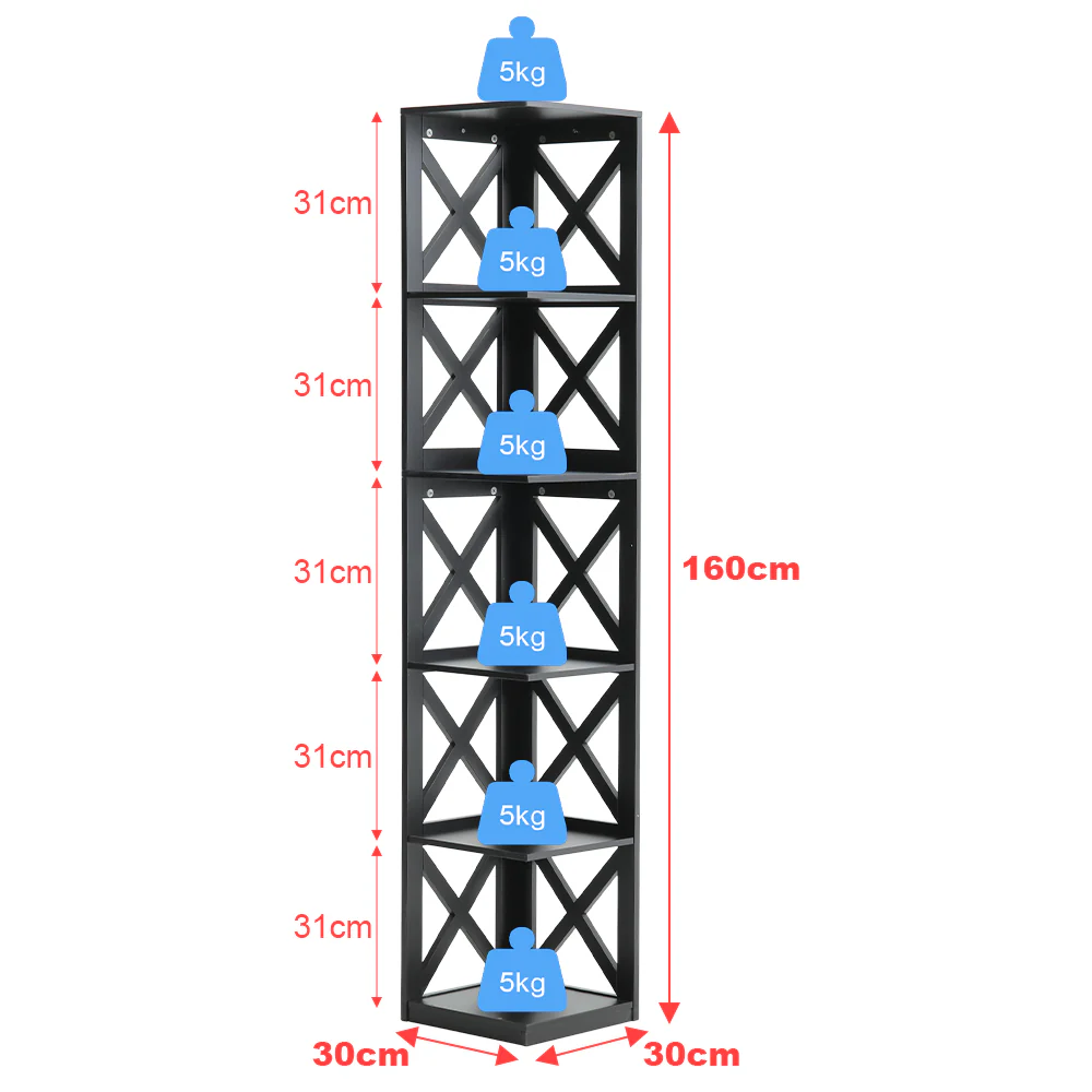 Livingandhome Freestanding 5-Tier Display Rack - Image 6