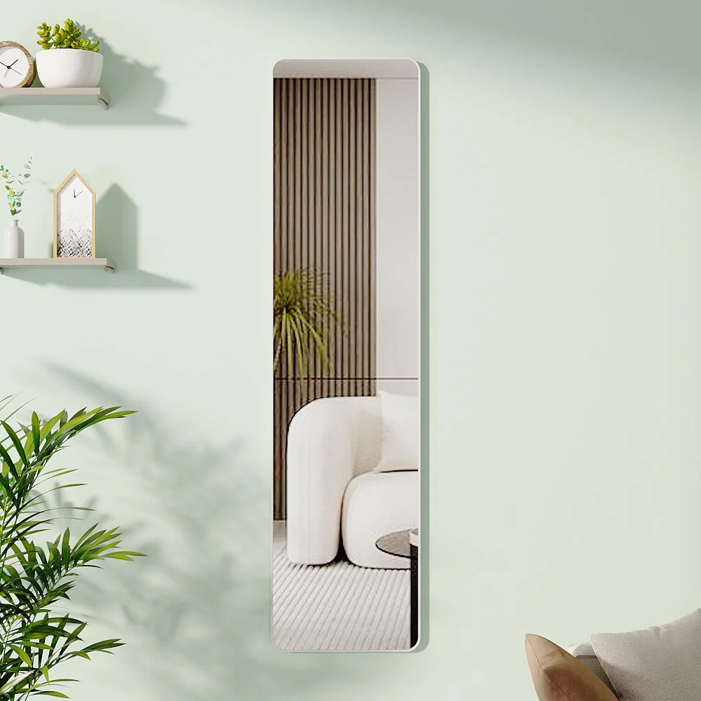 Livingandhome Full Length Mirror with Rounded Corners Door Hanging