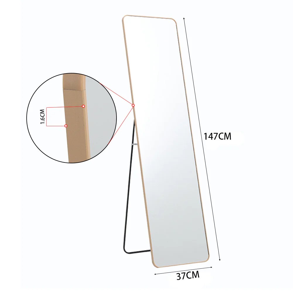 Livingandhome Full-Length Rectangular Floor Mirror - Image 3
