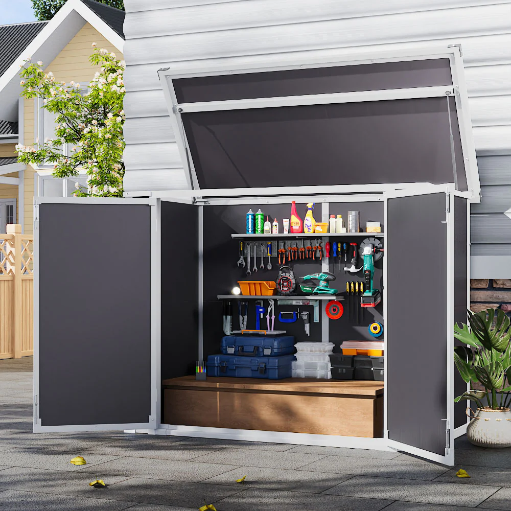 Livingandhome Garden Tool Bicycle Storage Shed 4ftx2ft - Image 2