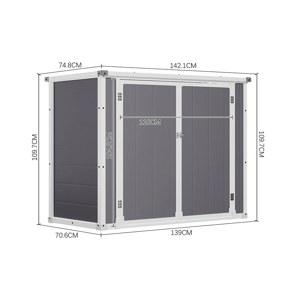Livingandhome Garden Tool Bicycle Storage Shed 4ftx2ft - Image 3
