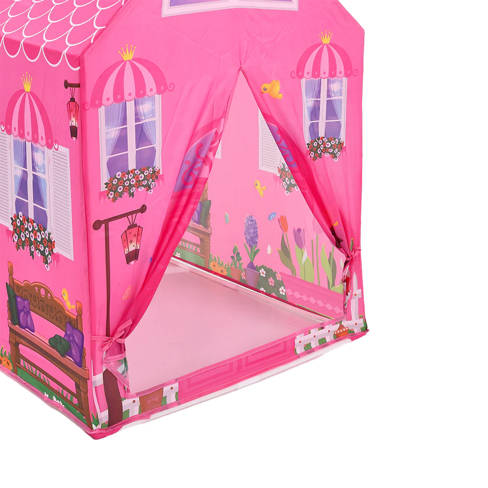 Livingandhome Girls Play Tent Pink Princess Castle Portable Playhouse - Image 5