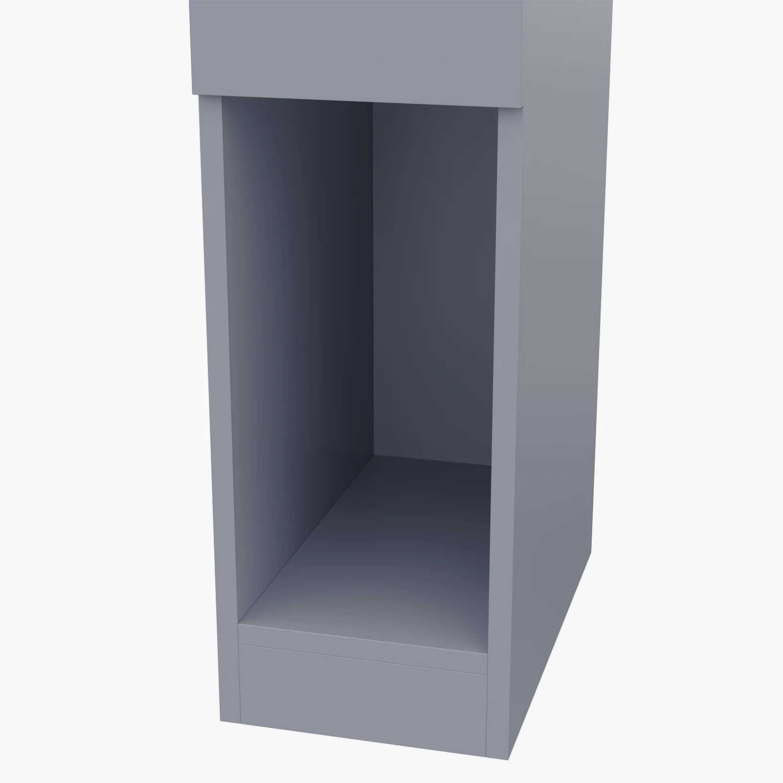 Livingandhome Grey Bedside Table with a Drawer - Image 6