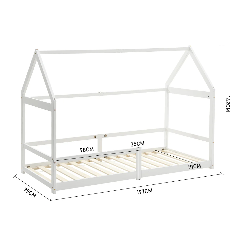 Livingandhome Kid's Pine Wood House Bed - Image 8