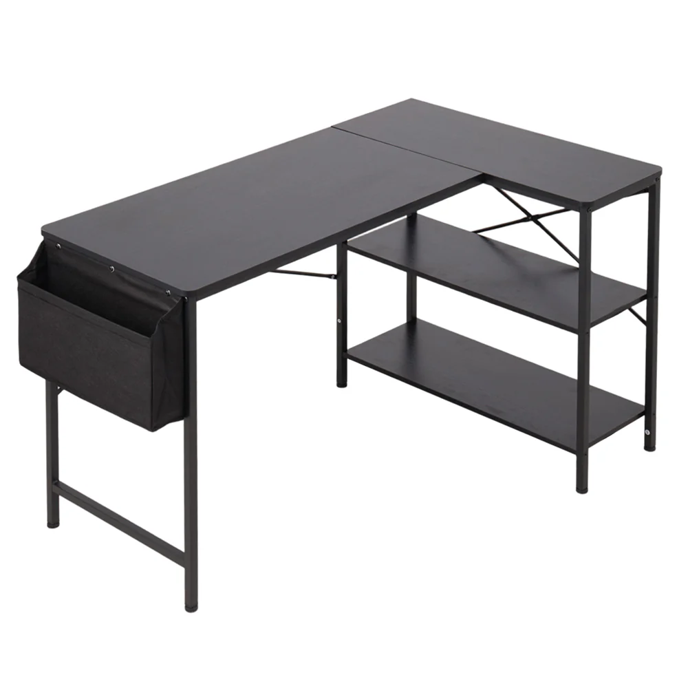 Livingandhome L-Shaped Office Desk with Storage - Image 5