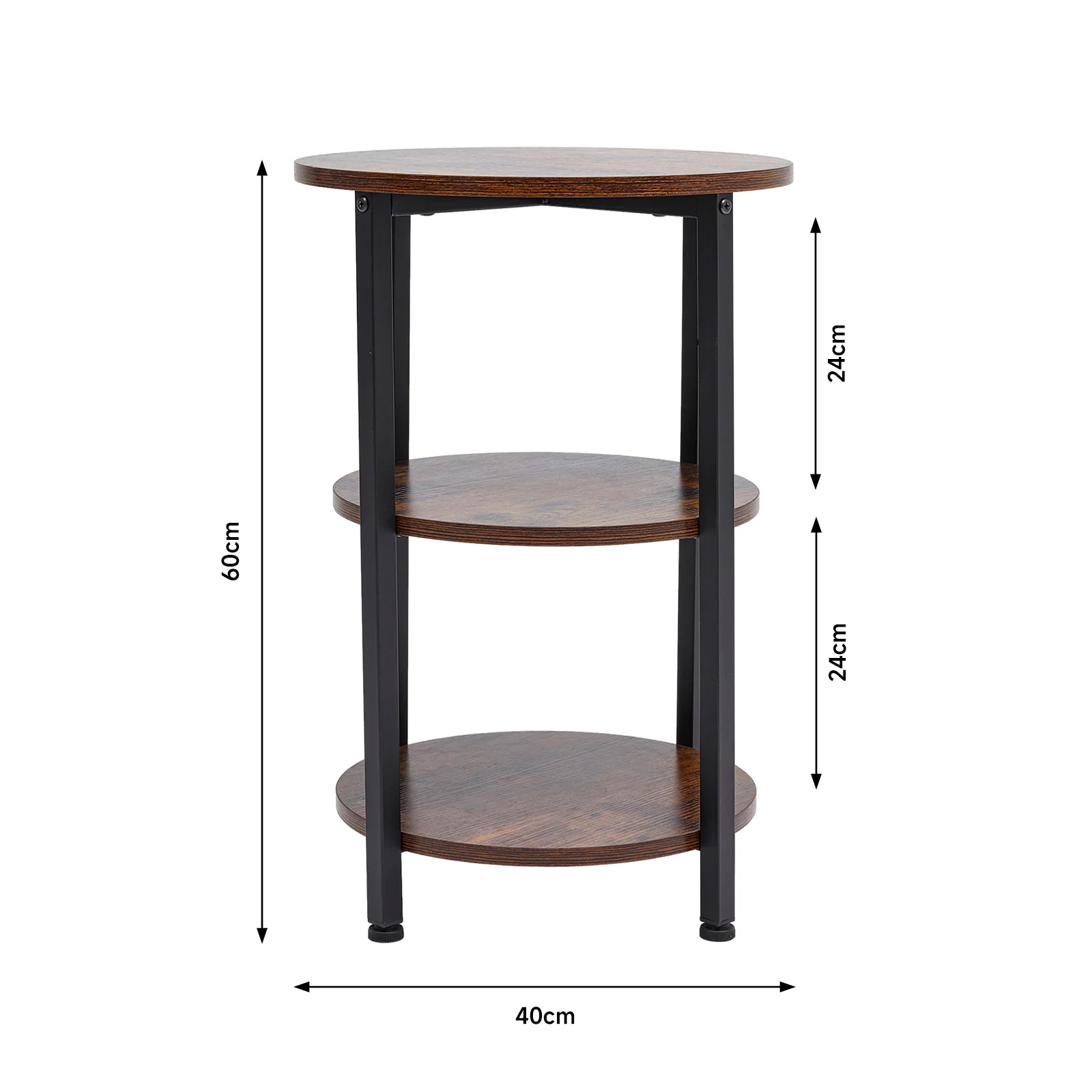 Livingandhome Minimalist Rustic Side Table - Image 3
