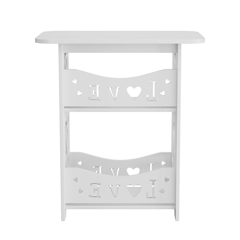 Livingandhome Modern 2-Tier Sofa Side Table - Image 5