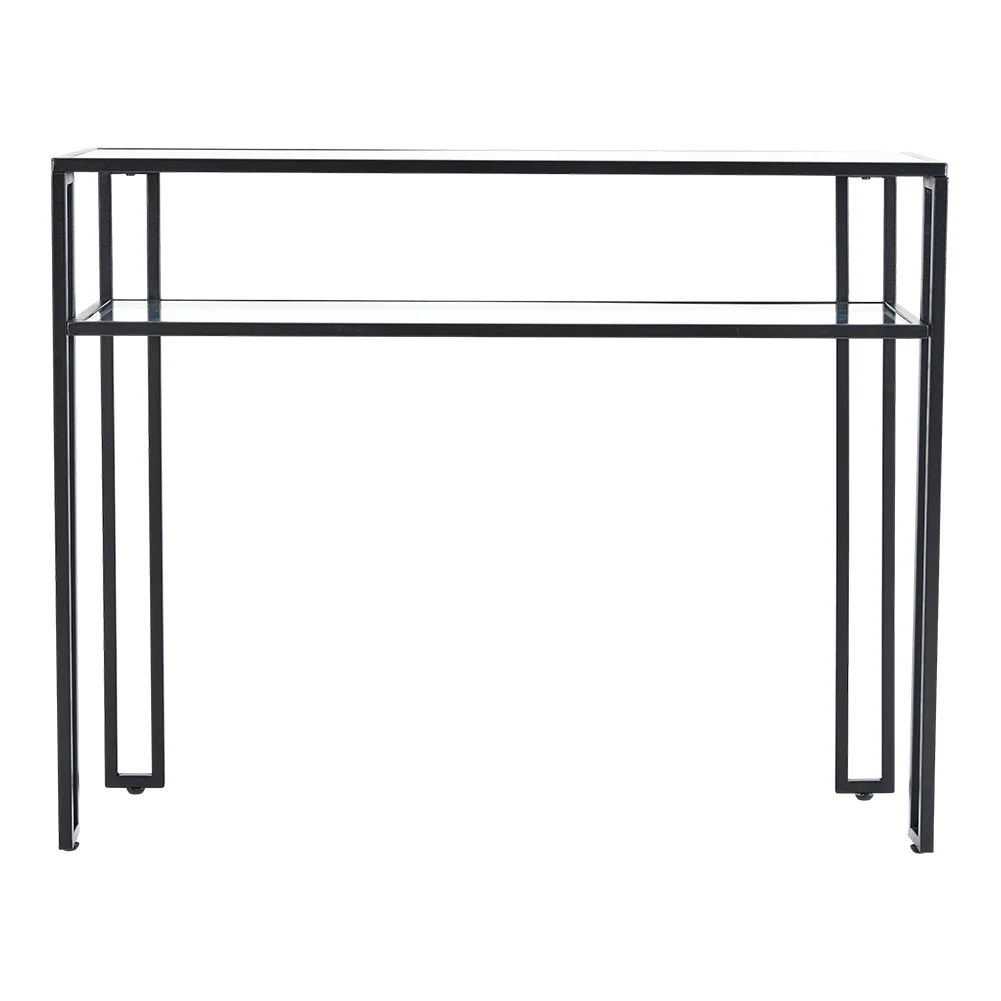 Livingandhome Modern Multi-function Tempered Glass Console Table - Image 3