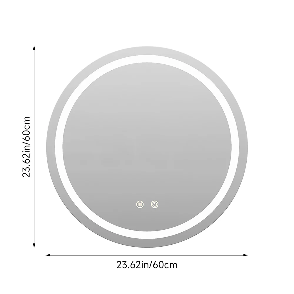 Livingandhome Modern Round LED Vanity Wall Mirror - Image 5